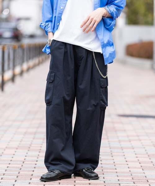 RAGEBLUE（レイジブルー） カーゴパンツ Military Cargo Tuck Wide