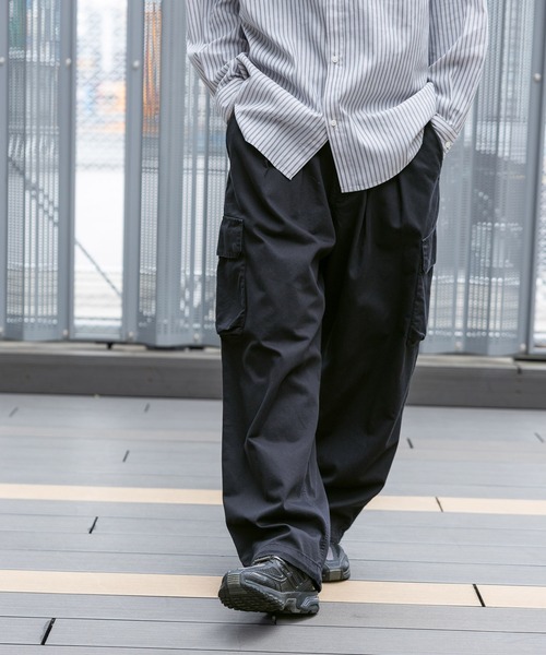 RAGEBLUE（レイジブルー） カーゴパンツ Military Cargo Tuck Wide