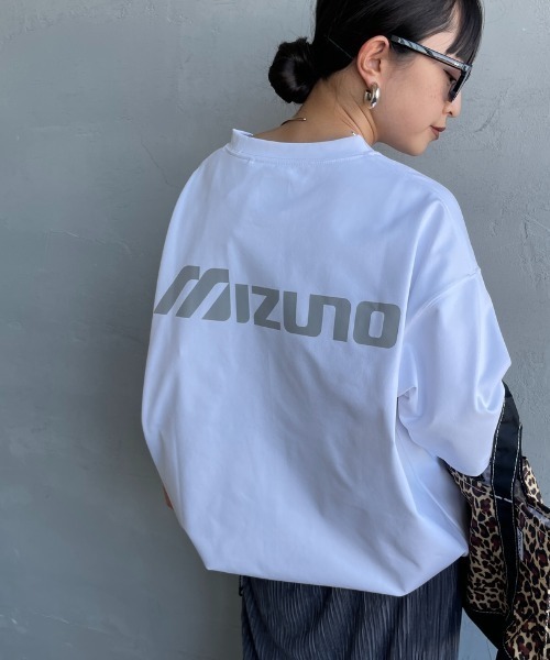 code47l バックプリントTシャツ　XLサイズ　ドローコード付き MIZUNO（ミズノ） tシャツ 別注 ドローコード付き バックプリントT