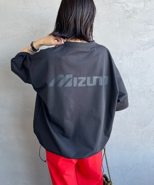 code47l バックプリントTシャツ　XLサイズ　ドローコード付き MIZUNO（ミズノ） tシャツ 別注 ドローコード付き バックプリントT