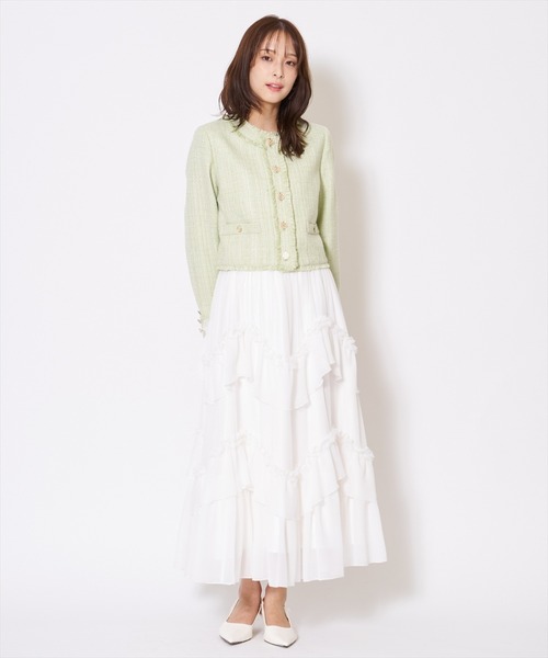AND COUTURE（アンドクチュール） ロング スカート ティアードチュール