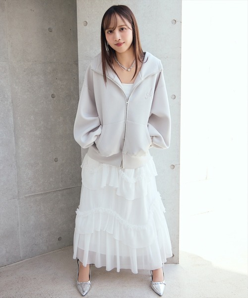 AND COUTURE（アンドクチュール） ロング スカート ティアードチュール
