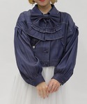 コート アウター リボン付きデニムジャケット ...の詳細画像1