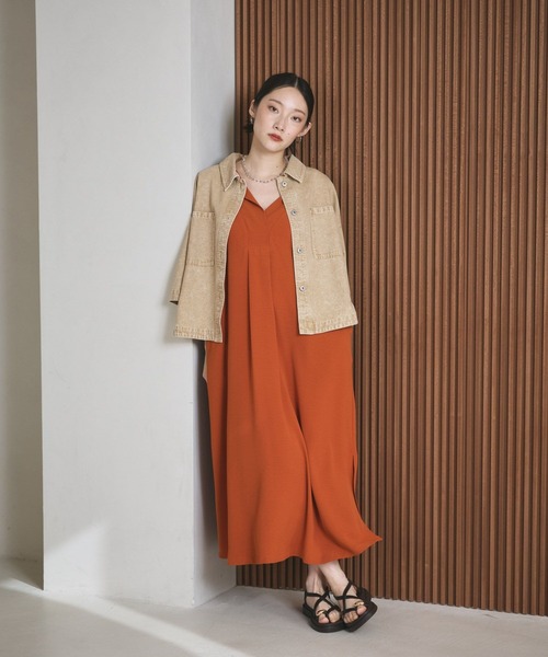 ブラウス シャツ デニムBIGショートシャツ/SS　639529 レディースの画像