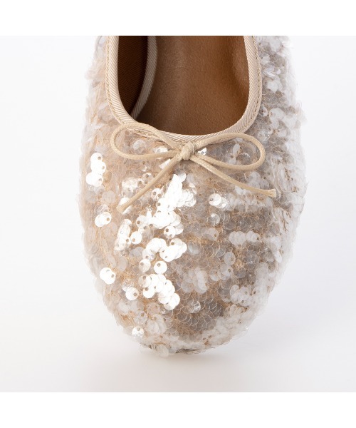 「EVOL」 フラットパンプス 24.0cm シルバー レディース_画像4