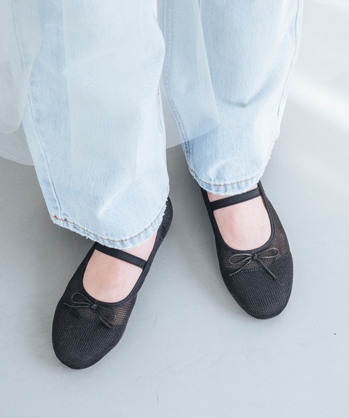 「EVOL」 フラットパンプス 24.0cm シルバー レディース_画像6