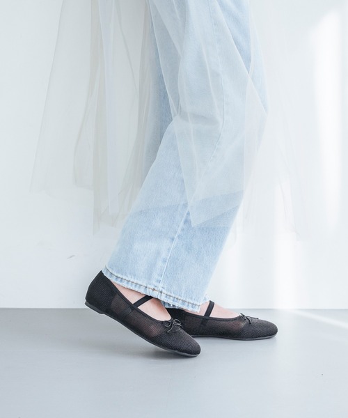 「EVOL」 フラットパンプス 24.0cm シルバー レディース_画像7