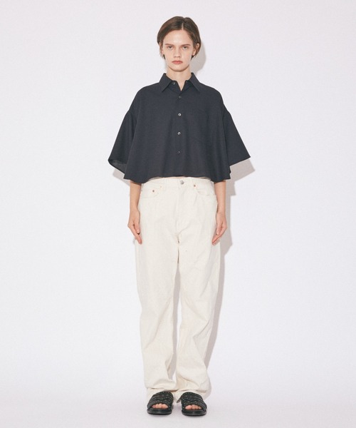 ビューティフルピープル  17SS シャツ ブラウス 七分袖 XXS ベージュ beautiful people（ビューティフルピープル） ブラウス シャツ