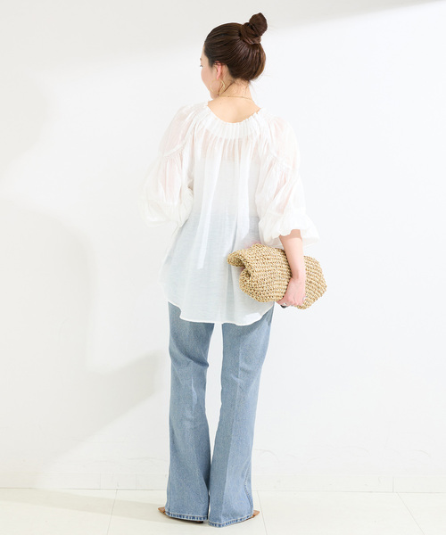 ジーンズ デニム デニムパンツ 「WEB＋一部店舗限定」Wrangler / ラングラー FLARE JEAN MidUSEDWash レディース_4
