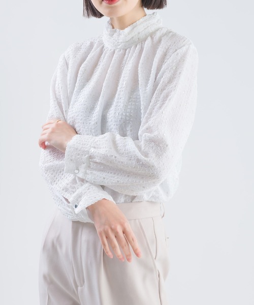 「PICCIN」 長袖ブラウス M オフホワイト レディース_画像3