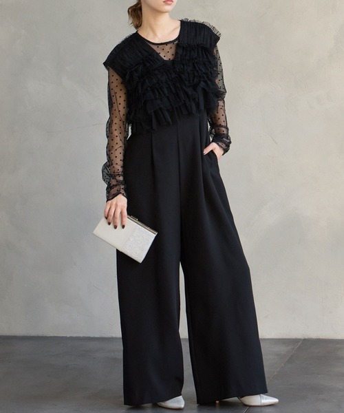 AIMER（エメ） パンツドレス LARGE ブラック レディース : ZOZOTOWN