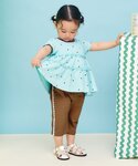 パンツ ひんやりサイドレースクロップドパンツ ...の詳細画像2