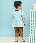 パンツ ひんやりサイドレースクロップドパンツ ...の詳細画像3
