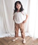 パンツ ひんやりサイドレースクロップドパンツ ...の詳細画像5