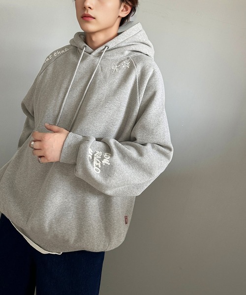 「Java」 プルオーバーパーカー X-LARGE グレー メンズ_画像8
