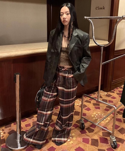 「SANSeLF」 「LONSLAN」パンツ M ブラウン レディース_画像2