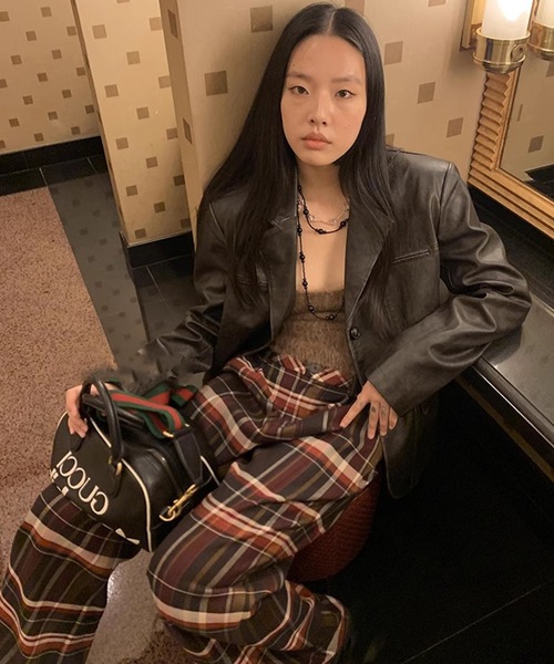 「SANSeLF」 「LONSLAN」パンツ M ブラウン レディース_画像6