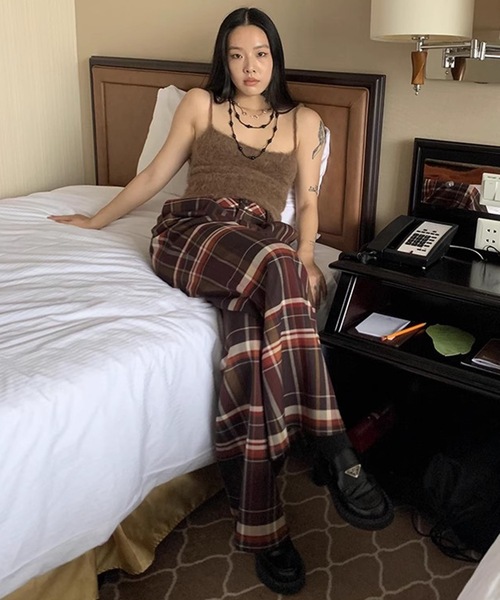 「SANSeLF」 「LONSLAN」パンツ M ブラウン レディース_画像9
