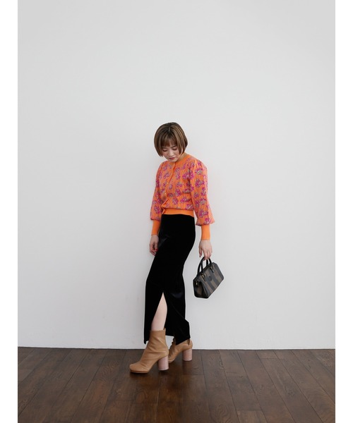 「Katrin TOKYO」 ニットカーディガン X-SMALL オレンジ レディース_画像4