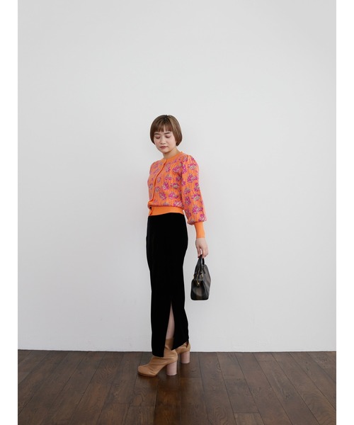 「Katrin TOKYO」 ニットカーディガン X-SMALL オレンジ レディース_画像5