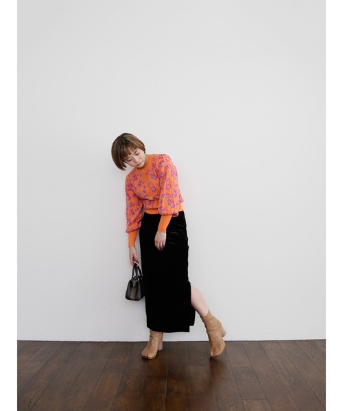 「Katrin TOKYO」 ニットカーディガン X-SMALL オレンジ レディース_画像8