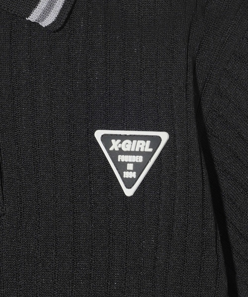 「X-girl」 半袖ニット ONE SIZE ブラック レディース_画像8