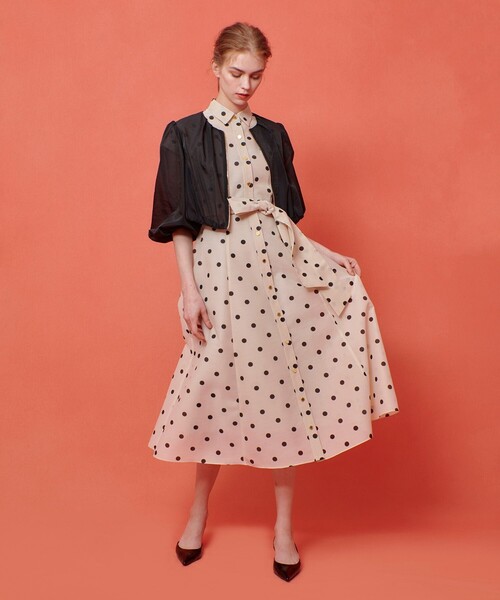 「LOULOU WILLOUGHBY」 シャツワンピース 1 ブラック系その他 レディース_画像3