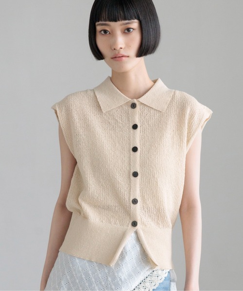 LOWRYS FARM（ローリーズファーム） ベスト ジレ メランジポロフレンチ