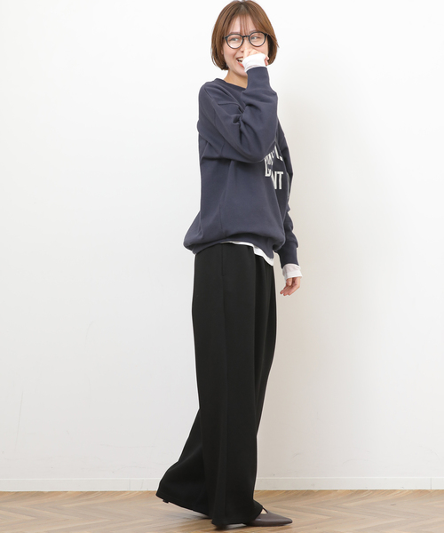 「JOURNAL STANDARD relume」 イージーパンツ FREE チャコールグレー レディース_画像3