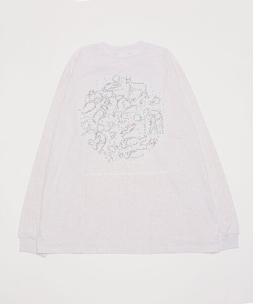 「BEAMS T」 長袖Tシャツ X-LARGE ライトグレー メンズ_画像2