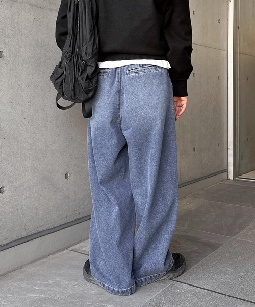 「andme」 「alma design」デニムパンツ L ライトブルー レディース_画像2