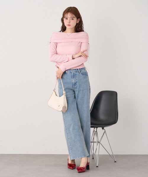 「one after another NICE CLAUP」 長袖カットソー FREE ピンク レディース_画像4