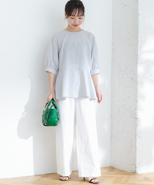 「F by ROSSO」 7分袖ブラウス FREE ライトグレー レディース_画像9