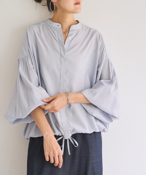 BEARDSLEY（ビアズリー） ブラウス シャツ 裾絞りシャーリングブラウス