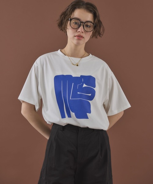 「MIRROR STOKE」 半袖Tシャツ MEDIUM オフホワイト レディース_画像2