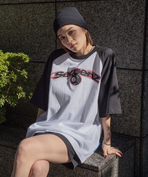 「SEQUENZ」 7分袖Tシャツ LARGE ホワイト メンズ_画像3