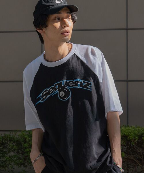 「SEQUENZ」 7分袖Tシャツ LARGE ホワイト メンズ_画像5