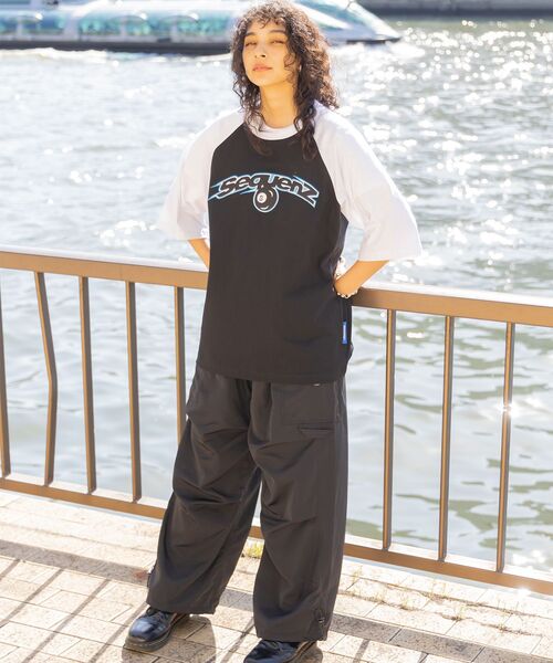 「SEQUENZ」 7分袖Tシャツ LARGE ホワイト メンズ_画像9
