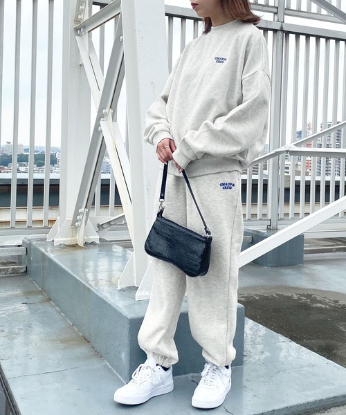 Snap club トレーナー スウェット 「Snap club」裏起毛ワンポイント