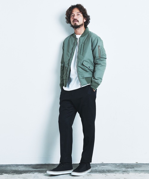Magine スラックス SUPER100S WOOL FLANNEL STRETCH WIDE