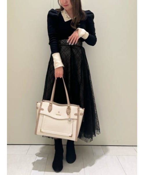 Samantha vega シンプルビジュー付きトートバッグ Samantha Vega トートバッグ シンプルビジューA4トートバッグ