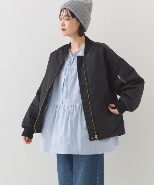 ジャケット ブルゾン ナイロンツイルMA-1ブルゾン レディース