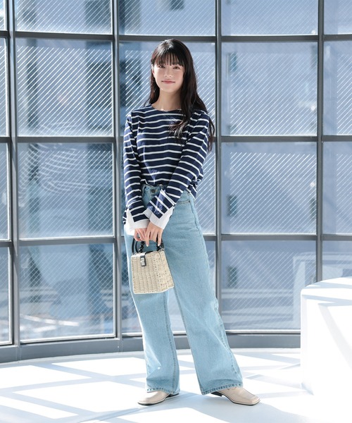 Isn't She？ tシャツ ボーダーシャツレイヤードプルオーバー