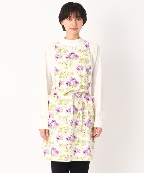 LAURA ASHLEY（ローラアシュレイ） エプロン クチュール ローズ柄