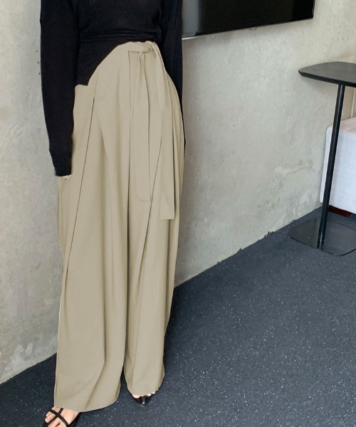 N.s パンツ ベルト付きワイドパンツ レディース : ZOZOTOWN Yahoo!店