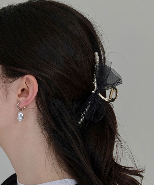 Phoebe（フィービー） ヘアクリップ 入学式 卒業式 オーガンジーリボン