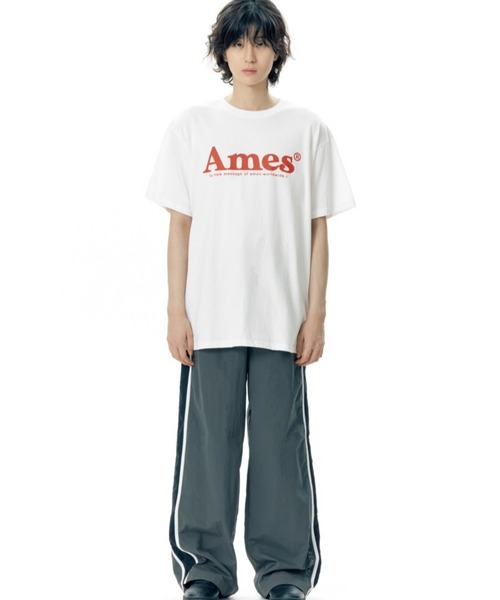 tシャツ AMES WORLDWIDE ／NEW AMESロゴT レディース AMESーWORLDWIDE tシャツ 新色追加「UNISEX」AMES WORLDWIDE