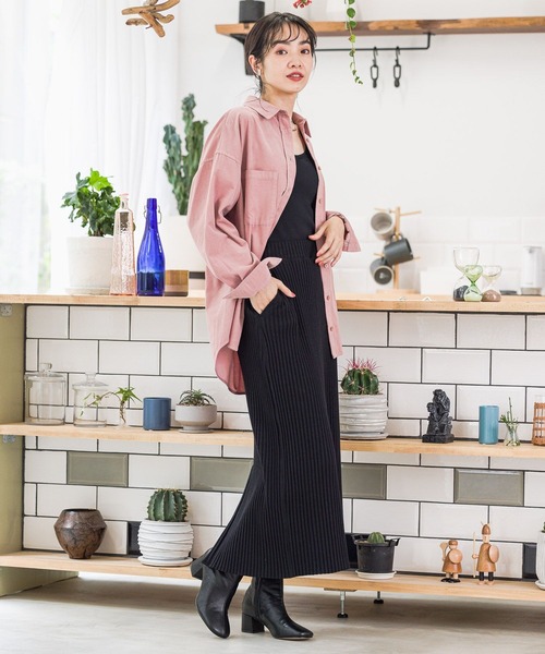 BAYFLOW シャツ ブラウス コーデュロイワークシャツ レディース