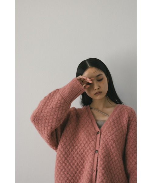 STYLEMIXER カーディガン ダイヤパターンニットカーディガン