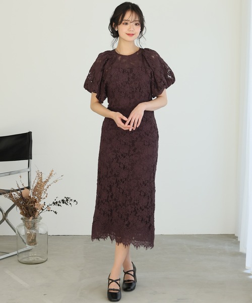 PourVous ドレス パワーショルダーセレモニー結婚式 パーティー
